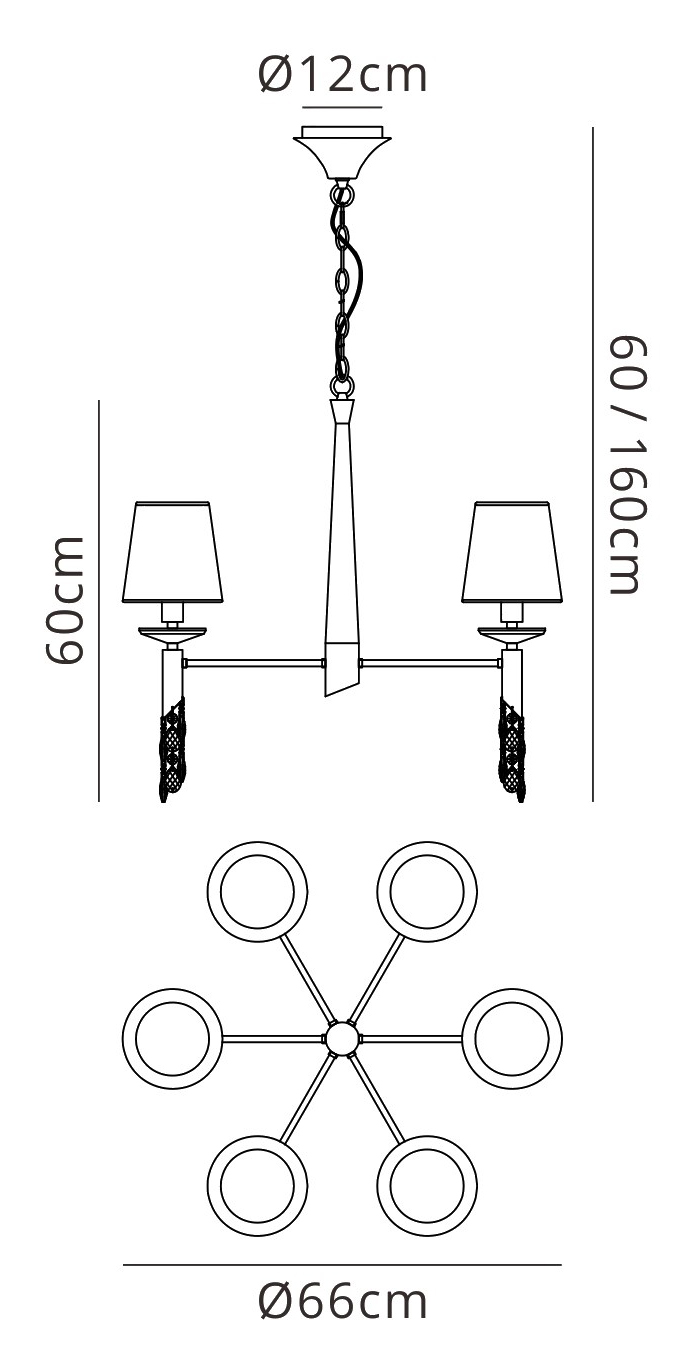 Tiffany French Gold-Soft Bronze Crystal Ceiling Lights Mantra Shaded Crystal Fittings